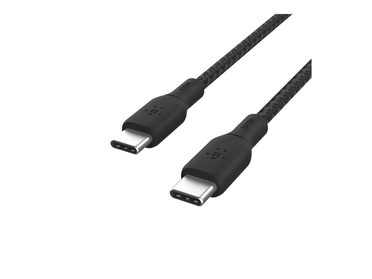 Belkin BoostCharge - Cable USB - 24 pin USB-C (M) a 24 pin USB-C (M) - 2 m - negro - para Apple 10.9-inch iPad Air; Google Pixel 4a, 5, 6; Samsung Galaxy Note20, S21, S21 5G, S22