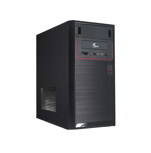 Xtech - Desktop - Micro ATX - All black - pc case 600W ps logo - XTECH