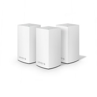 Linksys VELOP Whole Home Mesh Wi-Fi System WHW0103 - - sistema Wi-Fi - 3 enrutadores - malla - 1GbE - Wi-Fi 5 - Bluetooth - Doble banda - WHW0103