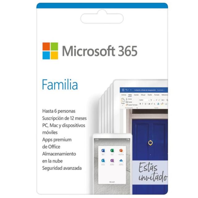Microsoft 365 Family  Licencia  Tarjeta De Activacin  Windows  Macos  Espaol - 6GQ-01052