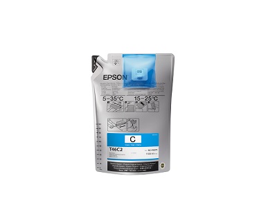 Epson T46C - Paquete de 6 - 1100 ml - cián - original - blíster con alarmas de RF/acústica - cartucho de tinta - para SureColor F6370 Standard Edition, F9470, F9470H