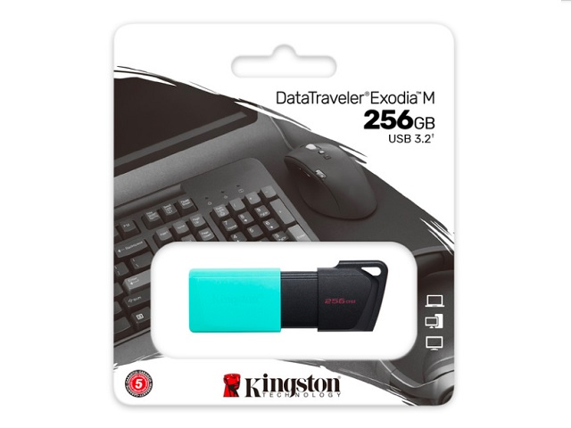 Kingston DataTraveler Exodia M - Unidad flash USB - 256 GB - USB 3.2 Gen 1