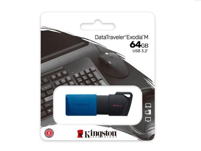 Kingston DataTraveler Exodia M - Unidad flash USB - 64 GB - USB 3.2 Gen 1