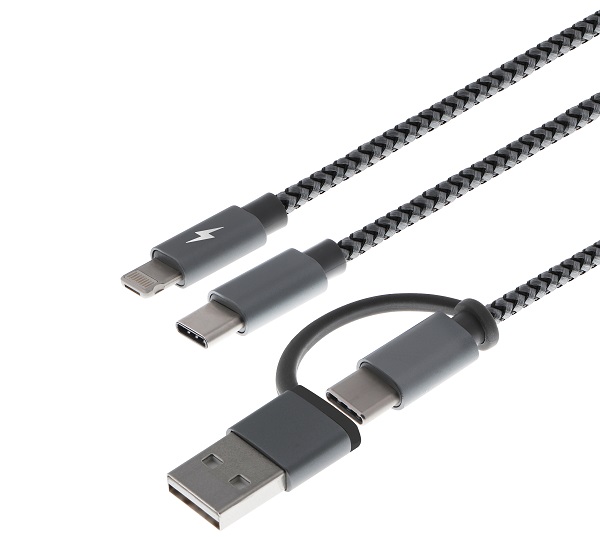 Xtech  Usb Cable  Usb Type A Or C  Micro Usb Or Lightning And Usb Type C  12 M  Only Chargingxtc560 - XTECH