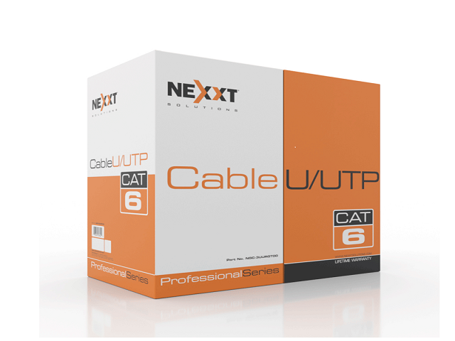 Nexxt Solutions Infrastructure  Bulk Cable  Utp  100 M  Rj45 A   Gray  Cat6 4P Cm 100M - NEXXT