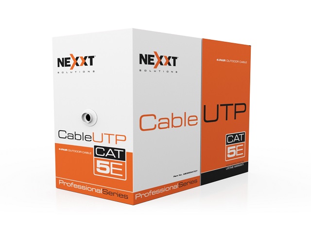 Nexxt Solutions Infrastructure - Bulk cable - UTP - 100 m - RJ-45 a  - Gray - Cat5e - 24AWG - 4P CM 100m - NEXXT