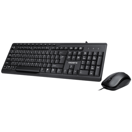 Gigabyte  Keyboard And Mouse Set  Spanish  Wired  Usb  Black - GK-KM6300