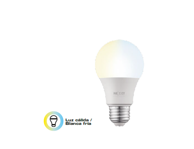 Nexxt Solutions Connectivity  Light Bulb  A19 Cct 110V  Conexion WiFi  Bombillo De Luz Blanca Regulable  Compatible Con Amazon Alexa Y Google Assistant  800 Lumen  9W Equivalente A 60 W  110 V 220 V - NEXXT SOLUTIONS HOME