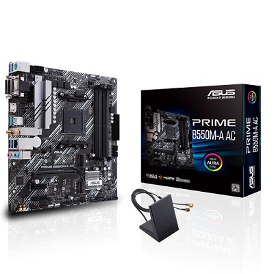 ASUS - PRIME B550M-A AC - Motherboard - Micro ATX - None