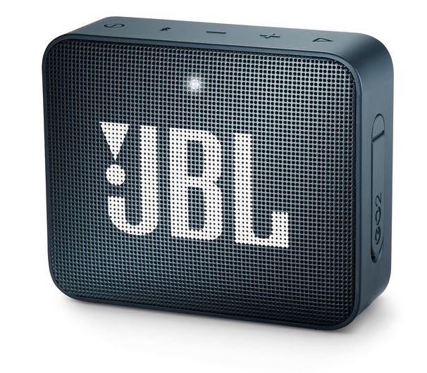 Jbl Go 2  Altavoz  Para Uso Porttil  Inalmbrico  Bluetooth  3 Vatios  Azul Marino  5 Horas De Reproduccin  Resistente Al Agua  Entrada De Cable De Audio - JBL