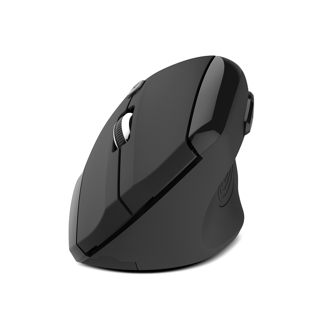Klip Xtreme EverRest - Ratón vertical - ergonómico - diestro - óptico - 6 botones - inalámbrico - 2.4 GHz - receptor inalámbrico USB