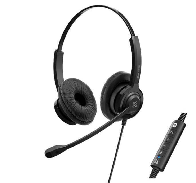 Klip Xtreme - KCH-911 - Auricular - Para Conferencia - Cableado - On-Ear - USB - Vol-Mic - KLIP XTREME
