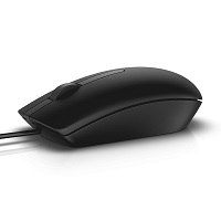 MOUSE DELL MS116 OPTICAL NEGRO WIRED 3 USB