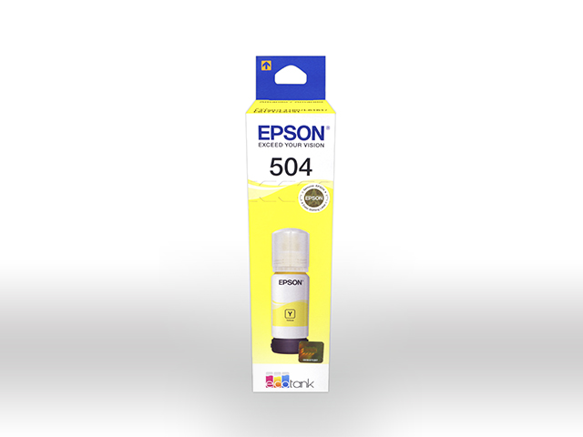 Epson 504 - 70 ml - amarillo - original - recarga de tinta - para EcoTank L4150, L4260, L6161, L6171, L6191, L6270