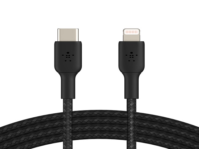Belkin BoostCharge - Cable Lightning - 24 pin USB-C macho a Lightning macho - 1 m - negro - suministro de potencia USB (18W)