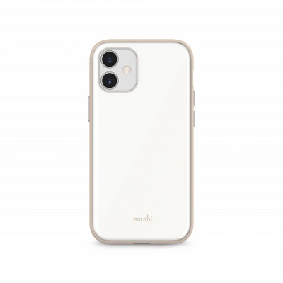 Moshi Iglaze Slim Hardshell  Carcasa Trasera Para Telfono Mvil  Poliuretano Termoplstico Tpu  Blanco Perla  Para Apple Iphone 12 Mini - MOSHI
