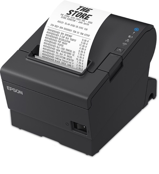 Epson OmniLink TM-T88VII - Impresora de recibos - línea térmica - Rollo (7,95 cm) - 180 ppp - hasta 500 mm/segundo - USB, LAN - cortador - negro