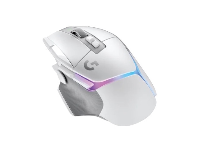 Logitech G G502 X PLUS - Ratón - óptico - 11 botones - inalámbrico - 2.4 GHz - receptor USB de Logitech LIGHTSPEED - blanco