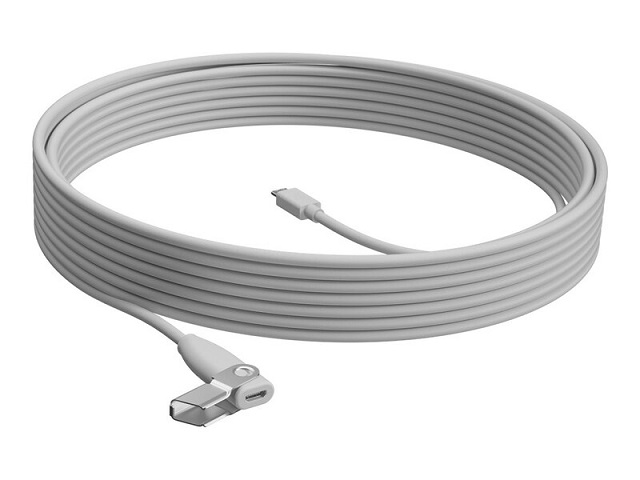Logitech Rally Mic Pod Extension Cable - Cable alargador de micrófono - 10 m - plenum - para Rally Mic Pod; Rally Bar, Bar Mini, Plus; Room Solution Large
