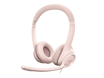 Logitech H390 Wired Headset for PC/Laptop, Rose - Auricular - en oreja - cableado - USB-A - rosa