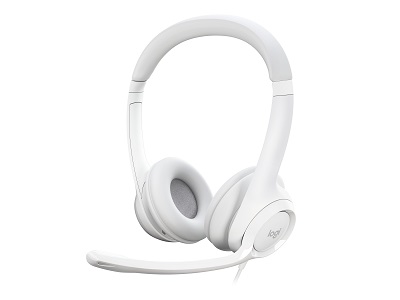 Logitech H390 Wired Headset for PC/Laptop, Off-white - Auricular - en oreja - cableado - USB-A - blanco hueso