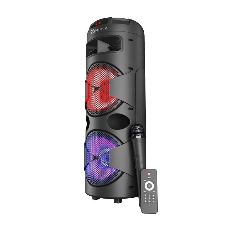 Klip Xtreme KLS-601 - Speaker system - Black - 2x8" Battery Wls Mic