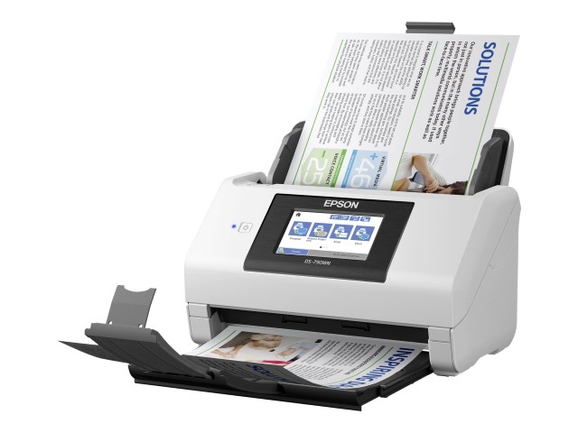 Epson DS-790WN - Escáner de documentos - Sensor de imagen de contacto (CIS) - a dos caras - 215.9 x 6096 mm - 600 ppp x 600 ppp - hasta 45 ppm (mono) / hasta 45 ppm (color) - Alimentador automático de documentos (ADF) (100 hojas) - hasta 7000 exploracione