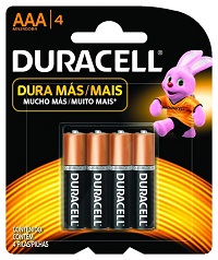 Batterias Duracell  Battery  4 Aaa Alcalina - DURACELL