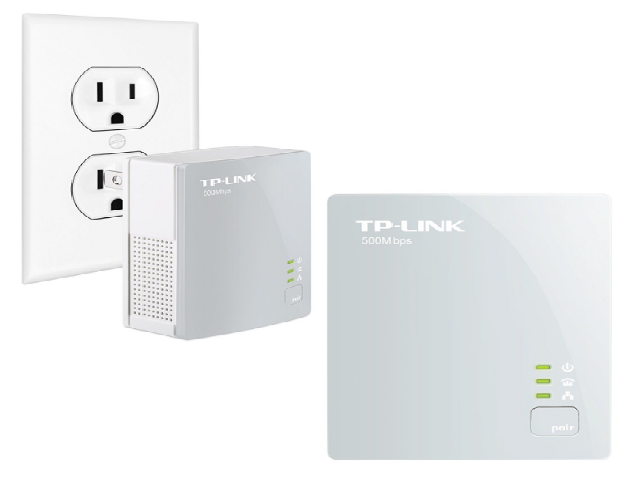 TpLink TlPa4010 Kit   Kit Adaptador De Lnea Elctrica   Homeplug Av Hpav  Conectable En La Pared Paquete De 2 - TL-PA4010KIT