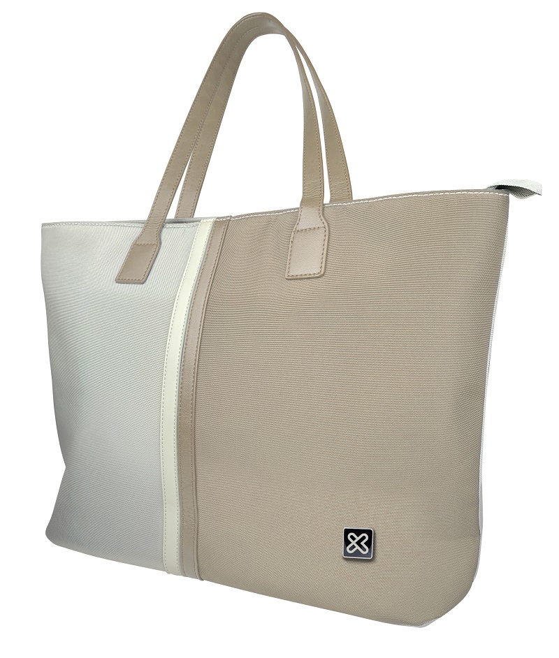 Klip Xtreme  Notebook Carrying Case And Handbag  156  1200D Polyester  BeigeWhite  Ladies Bag - KLIP XTREME