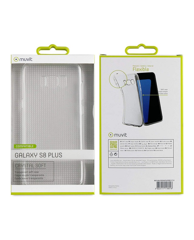 Muvit Mucrs0070  Protective Case  Durable Plastic  Transparent  Para Samsung Galaxy S8 Edge - MUVIT
