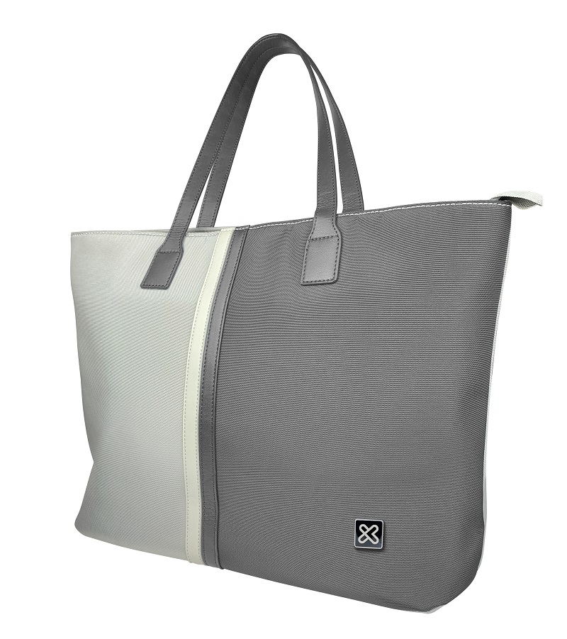 Klip Xtreme  Notebook Carrying Case And Handbag  156  1200D Polyester  GrayWhite  Ladies Bag - KLB-461GR