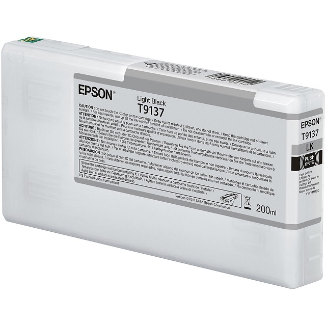 Epson T9137 - 200 ml - negro claro - original - cartucho de tinta - para SureColor P5000, SC-P5000