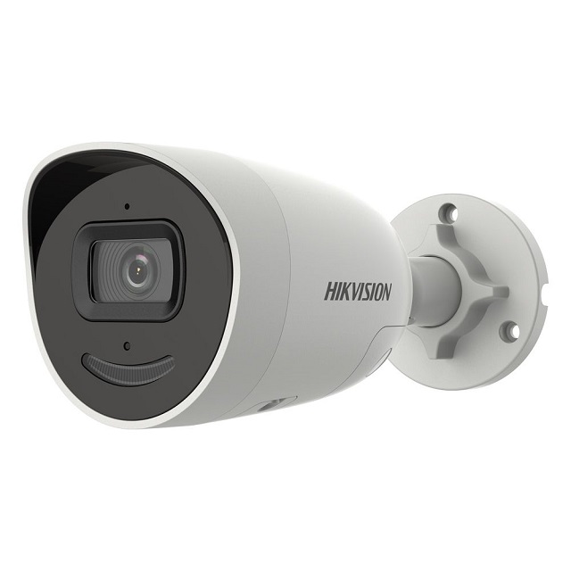 Hikvision 4MP Cámara de red mini bala fija AcuSense con luz estroboscópica y alarma audible - Audio bidireccional - 4 MP - Exterior - H.265+ - Focal fijo de 2.8 mm - 2688 × 1520 - WDR de 120 dB - IP67