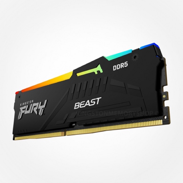 Kingston FURY Beast RGB - DDR5 - módulo - 16 GB - DIMM de 288 contactos - 5600 MT/s / PC5-44800 - CL40 - 1.25 V - sin búfer - on-die ECC
