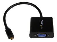 StarTech.com Adaptador Conversor de Vídeo Micro HDMI® a VGA - 1920x1200 - Cable Convertidor Activo - Hembra VGA HD15 - Macho Micro HDMI - Vídeo conversor - HDMI - VGA - negro - MCHD2VGAE2