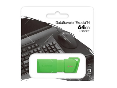 Kingston - USB flash drive - 64 GB - USB 3.2 Gen 1 - NEON Green - 64 GB