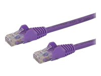 Startechcom Cable De Red De 05M Prpura Cat6 Utp Ethernet Gigabit Rj45 Sin Enganches  Latiguillo Snagless De 50Cm  Cable De Red  Rj45 M A Rj45 M  50 Cm  Utp  Cat 6  Sin Enganches Trenzado  Prpura - N6PATC50CMPL