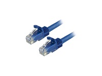 N6PATCH6INBL Startechcom 6In Cat6 Ethernet Cable 10 Gigabit Snagless Rj45 650Mhz 100W Poe Patch Cord Cat 6 10Gbe Utp Network Cable WStrain Relief Blue Fluke TestedWiring Is Ul CertifiedTia  Category 6  24Awg N6Patch6Inbl  Cable De Interconexin  Rj45 M A Rj45 M  1524 Cm  Utp  Cat 6  Moldeado Sin Enganches  Azul