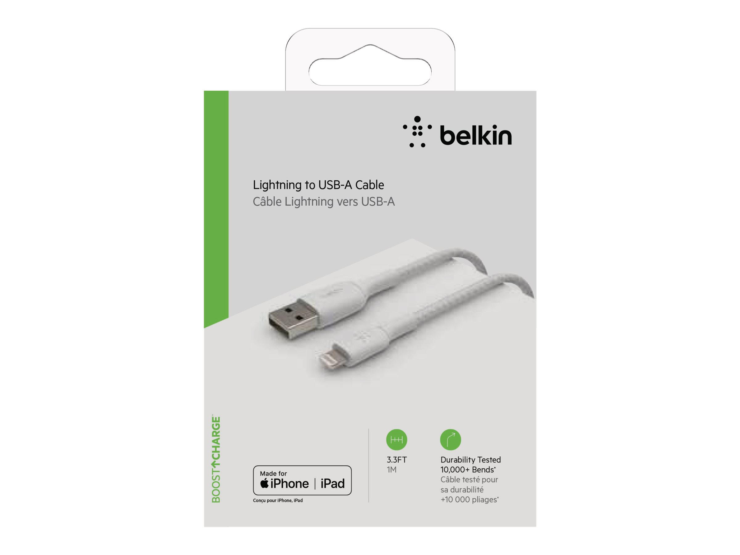 Belkin Boost Charge  Cable Lightning  Lightning Macho A Usb Macho  1 M  Blanco - BELKIN