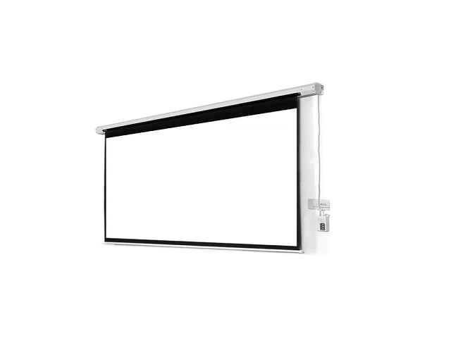 Klip Xtreme KPS-503 - Pantalla de proyección - Motor de 110v - 120 pulgada ( 305 cm ) - Dimensiones: 94.4" x 70.9" / 2.40 x 1.80 m - 4:3 - Grosor de la pantalla: 0.42mm +/-0.03 - Blanco Mate - Control remoto - VOLTAJE 110v