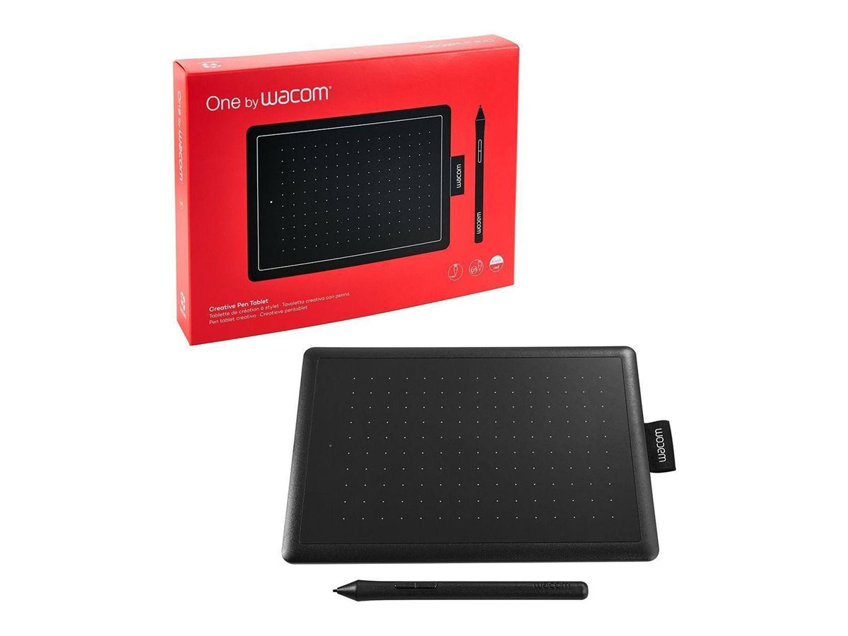 Wacom One Small - Digitalizador - 9.5 x 15.2 cm - cableado - USB-C, Bluetooth 5.1