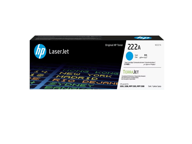 HP - 222A - Toner cartridge - Cyan - ORIGINAL LASERJET TONER