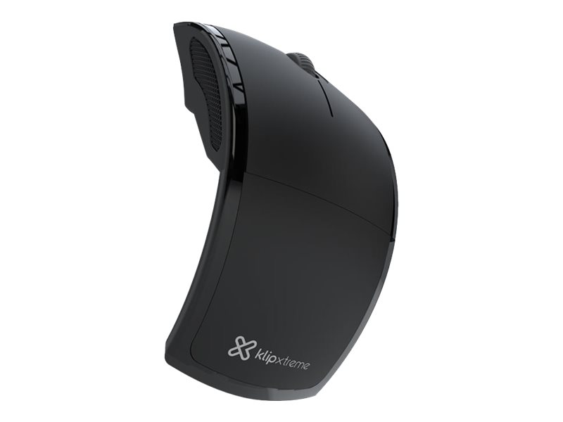 Klip Xtreme Lightflex KMW-375 - Ratón - ergonómico - óptico - 3 botones - inalámbrico - 2.4 GHz - receptor inalámbrico USB - negro