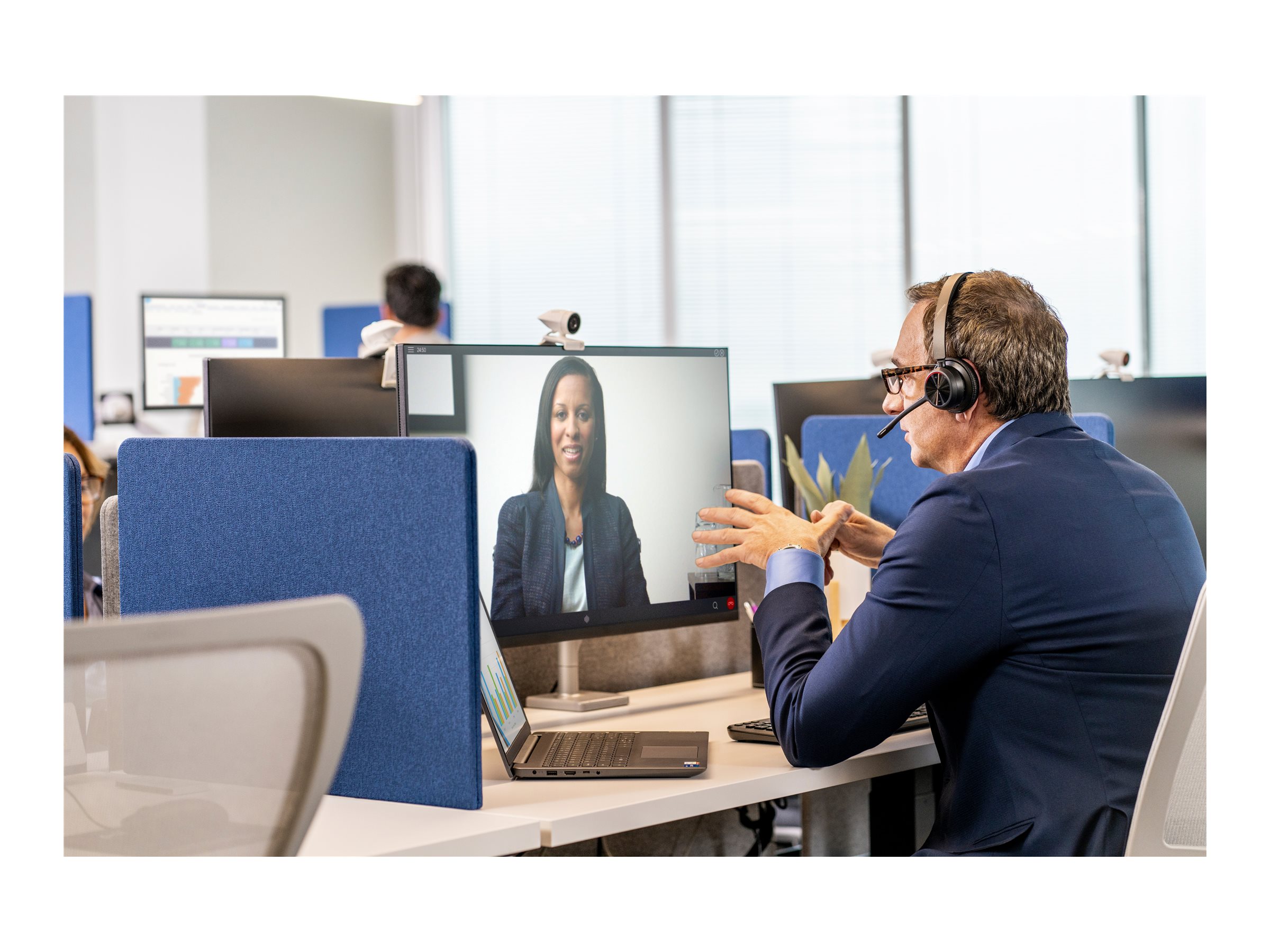 Poly Voyager 4320 - Voyager 4300 UC series - auricular - en oreja - Bluetooth - inalámbrico, cableado - USB-A - negro - Certificado para Equipos de Microsoft, Certificado por Zoom