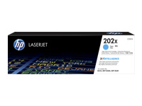 HP 202X - Alto rendimiento - cián - original - LaserJet - cartucho de tóner (CF501X) - para Color LaserJet Pro M254dw, M254nw, MFP M280nw, MFP M281cdw, MFP M281fdn, MFP M281fdw