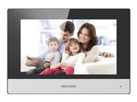 Hikvision DS-KH6320-WTE1 - Sistema de intercomunicación de vídeo - inalámbrico, cableado (LAN 10/100, 802.11b, 802.11g, 802.11n) - 7" monitor LCD