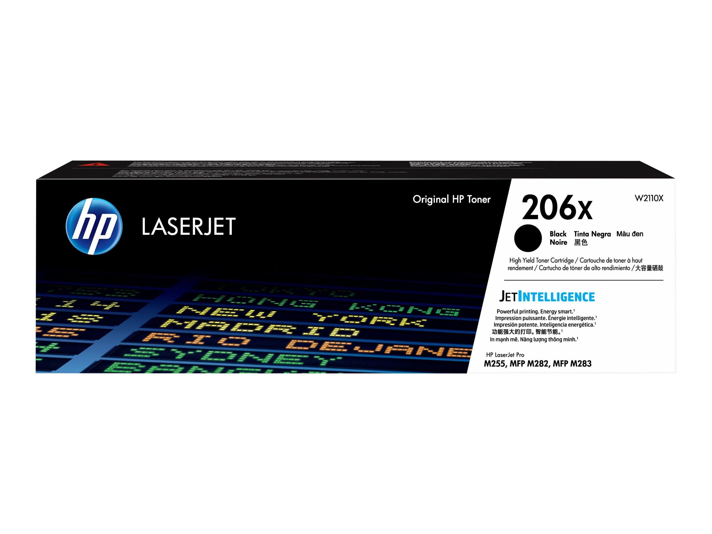 HP 206X - Alto rendimiento - negro - original - LaserJet - cartucho de tóner (W2110X) - para Color LaserJet Pro M255, M283, MFP M282, MFP M283
