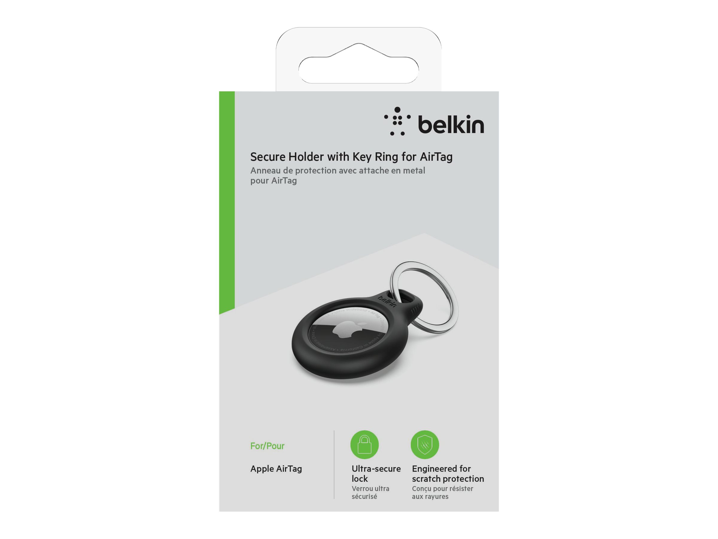 Belkin - Soporte de seguridad para etiqueta Bluetooth antipérdida - negro - para Apple AirTag