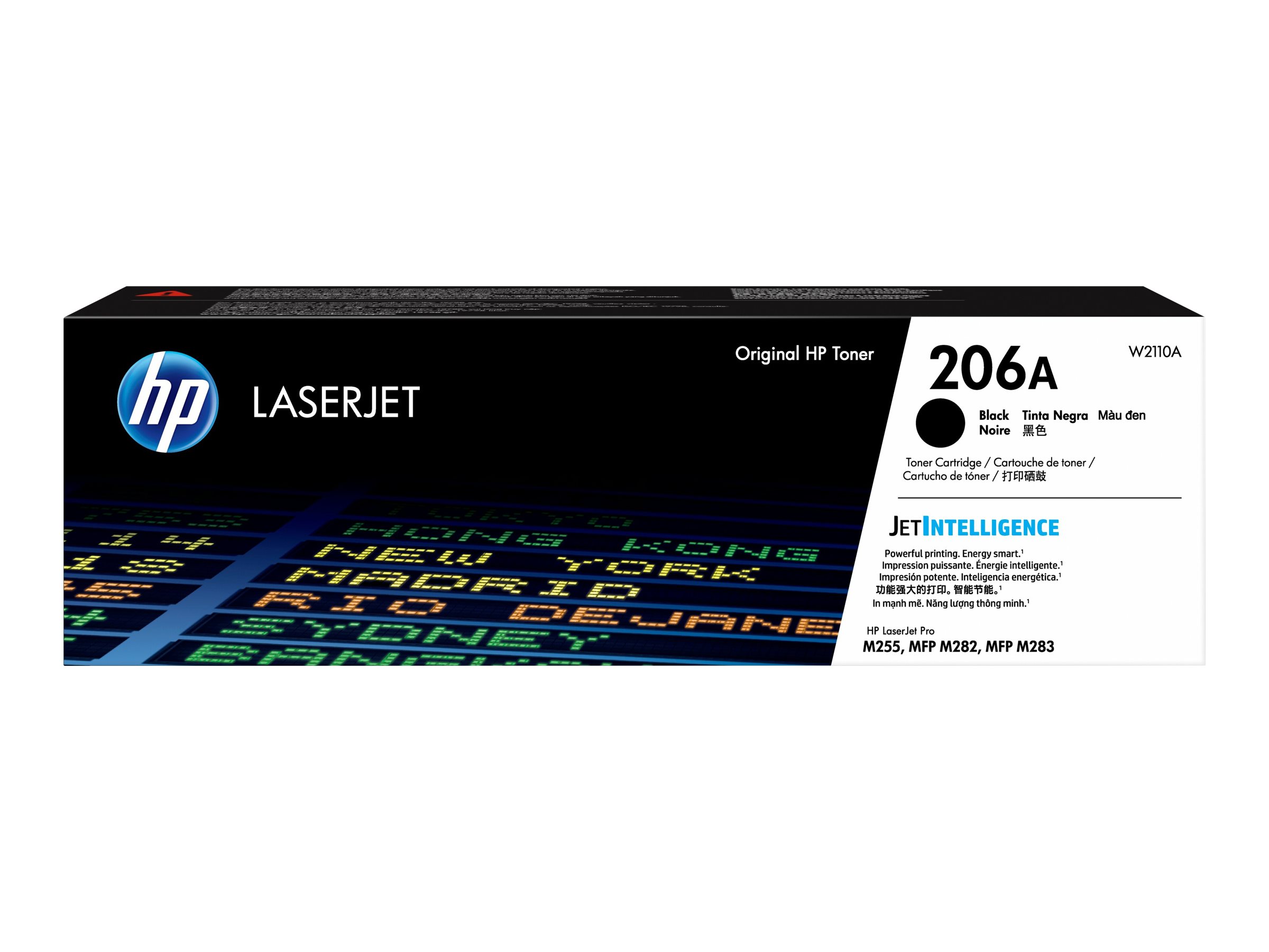 HP 206A - Negro - original - LaserJet - cartucho de tóner (W2110A) - para Color LaserJet Pro M255, M283, MFP M282, MFP M283